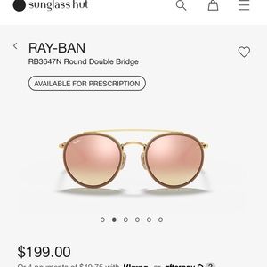 Rayban rose gold aviators